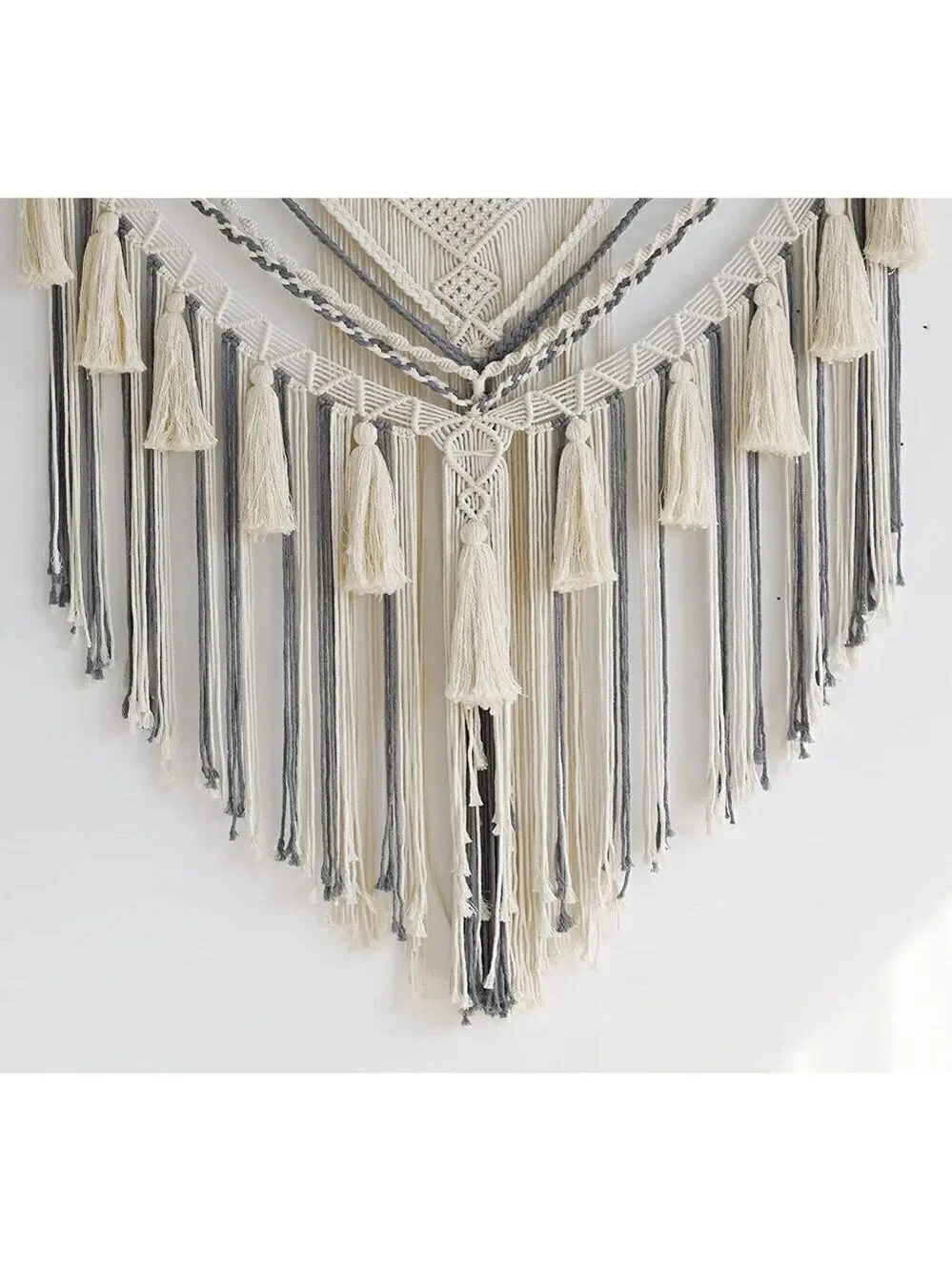 𝅺🆕 Macrame Wall Hanging Boho Crochet  Art Bohemian Chic Wall Decor NWT👑
